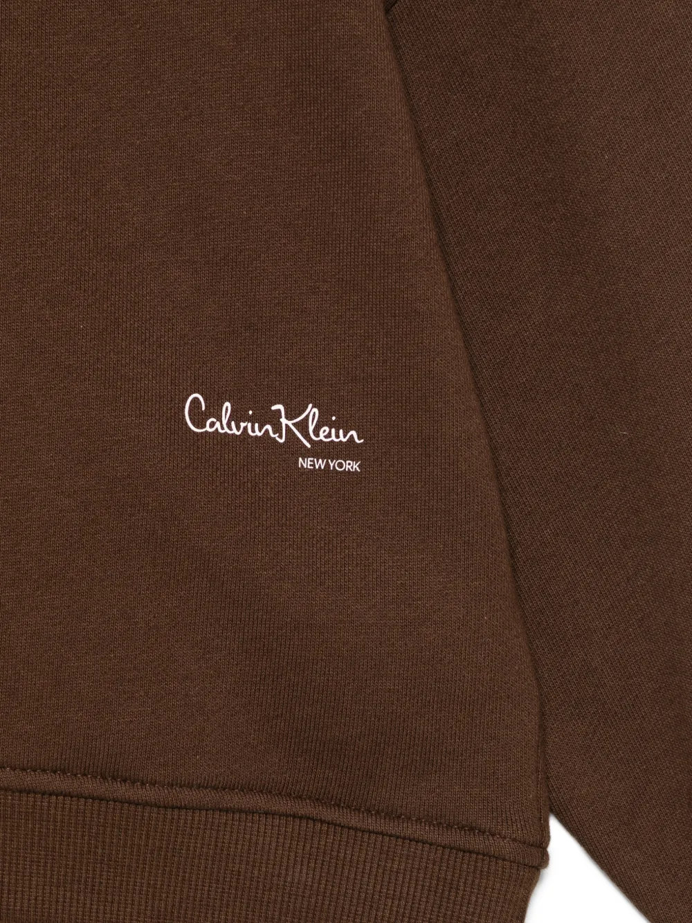 Calvin Klein Kids Hoodie met logodetail Bruin