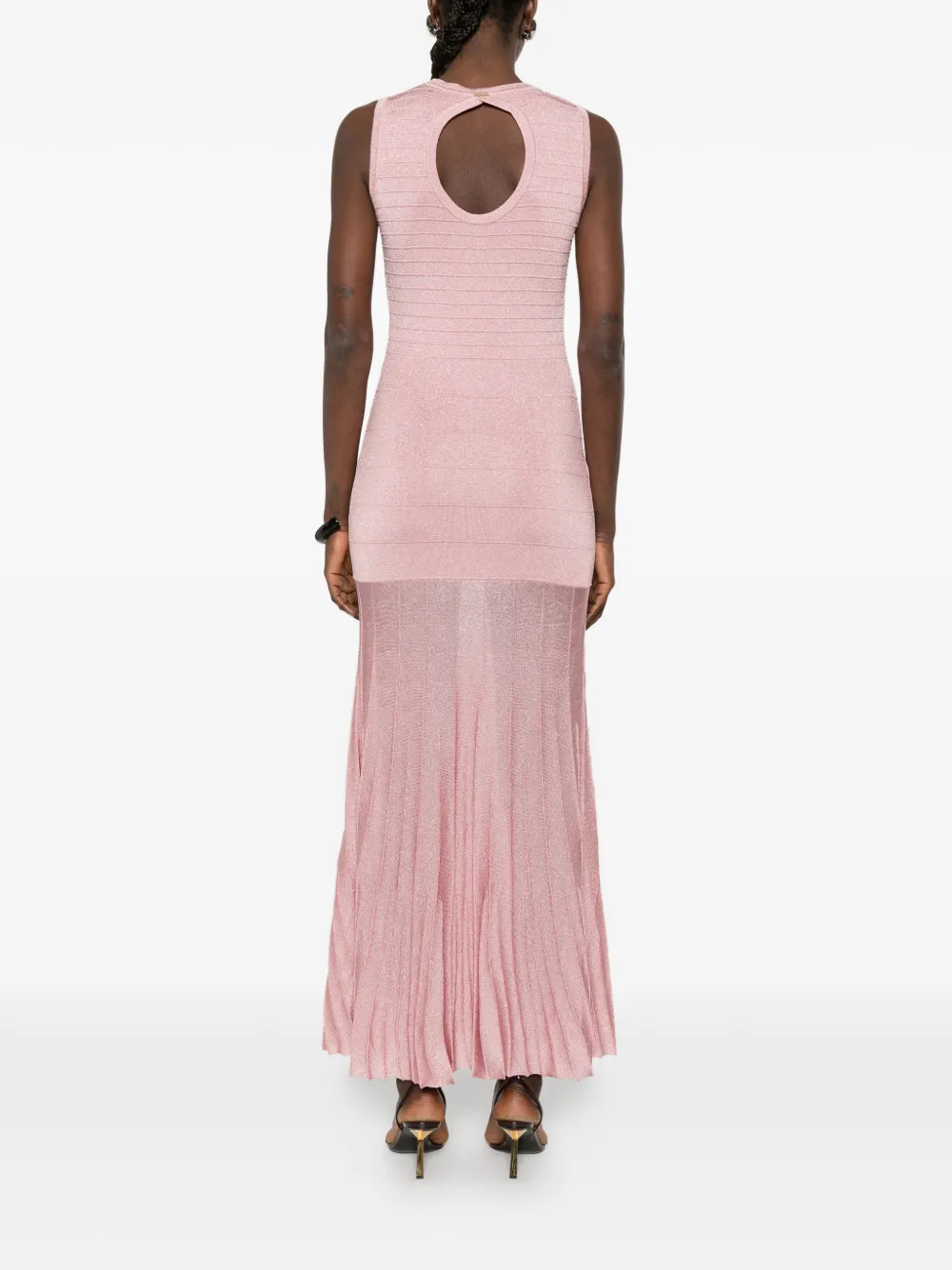 TWINSET Geplooide maxi-jurk met uitgesneden details Roze