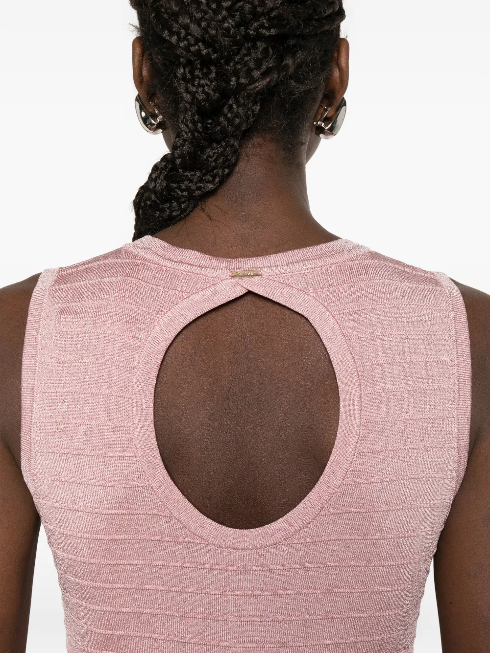 TWINSET Geplooide maxi-jurk met uitgesneden details Roze