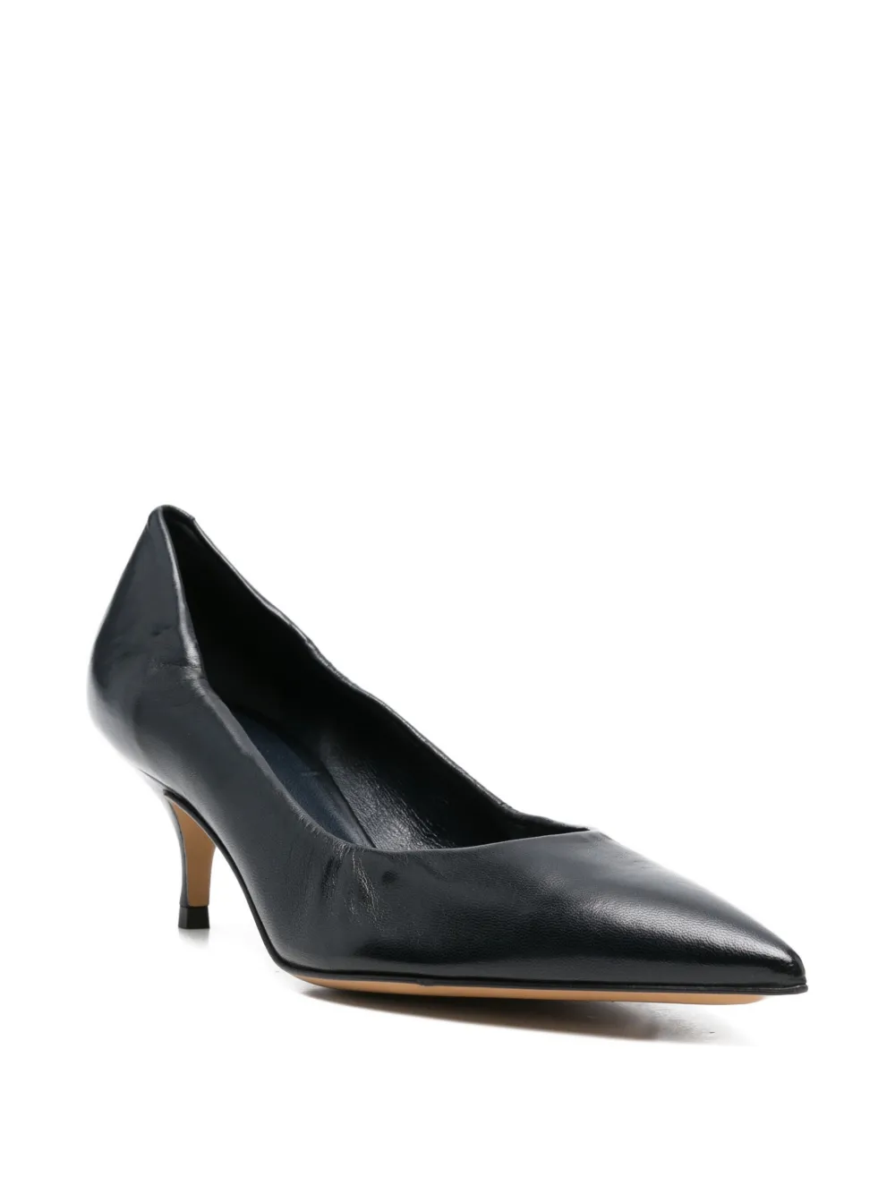 GUGLIELMO ROTTA Azelie leren pumps met puntige neus Blauw