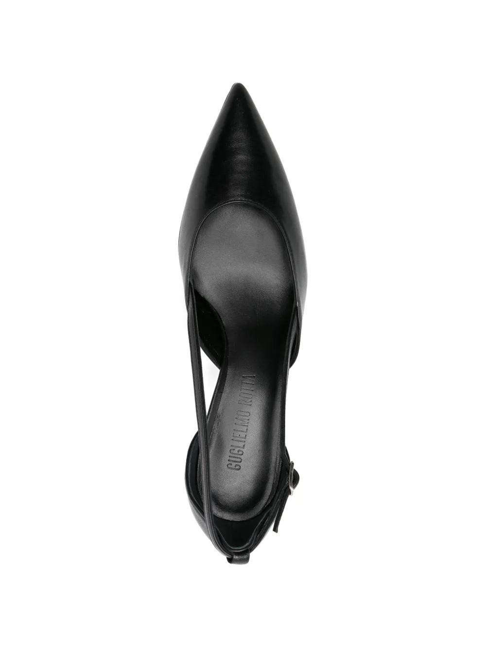 GUGLIELMO ROTTA Armonie leren pumps met puntige neus Zwart