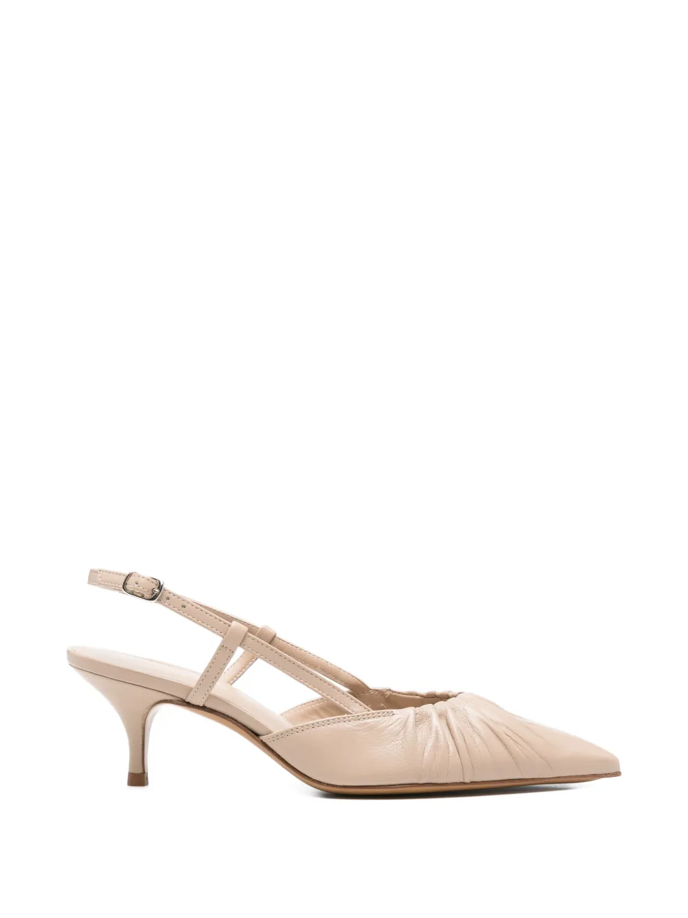 GUGLIELMO ROTTA Asphie slingback pumps met ruches Beige