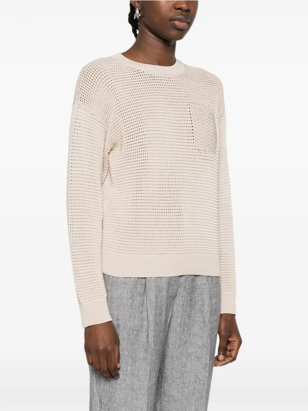  Peserico Open-knit Sweater - Neutrals 