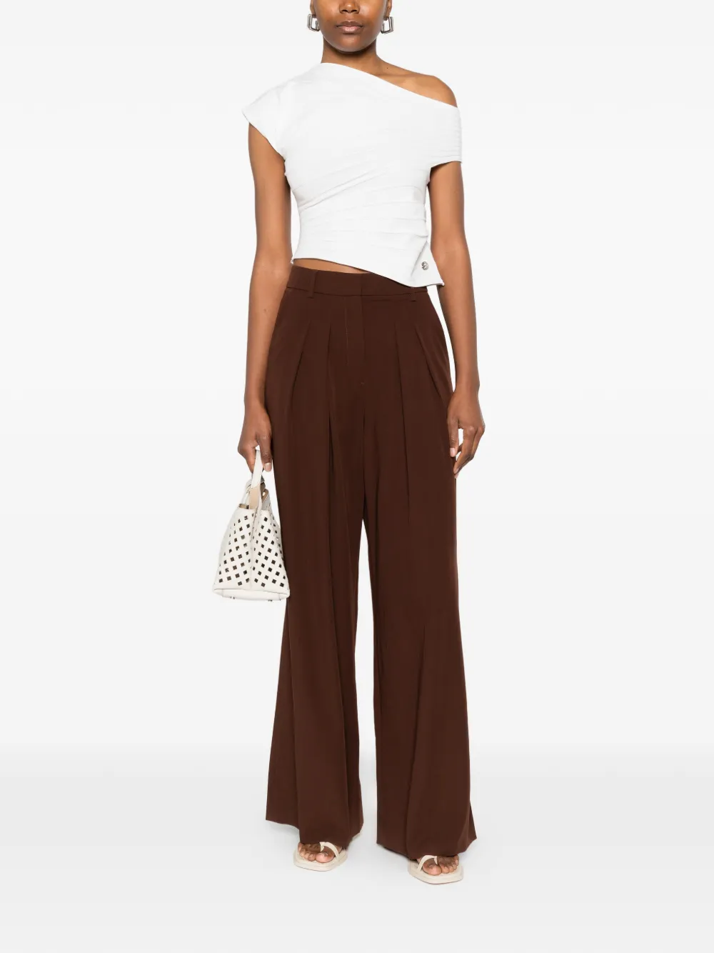  Twinset Draped Top - White 
