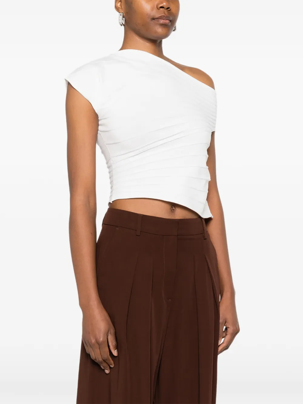  Twinset Draped Top - White 