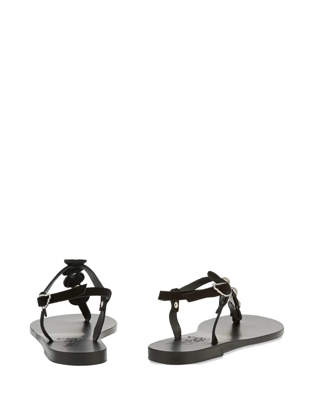 Ancient Greek Sandals Ilida sandalen met studs Zwart