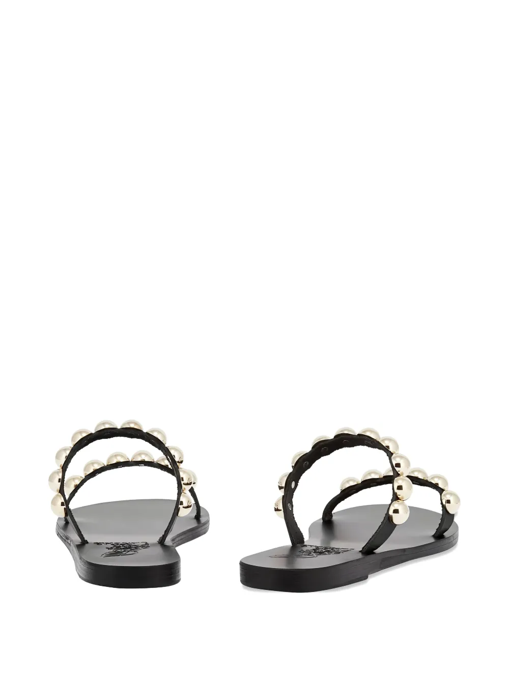 Ancient Greek Sandals Lambri leren sandalen Zwart