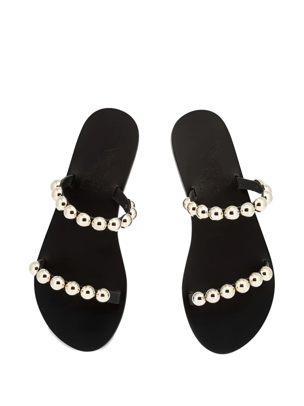 Ancient Greek Sandals Lambri leren sandalen Zwart