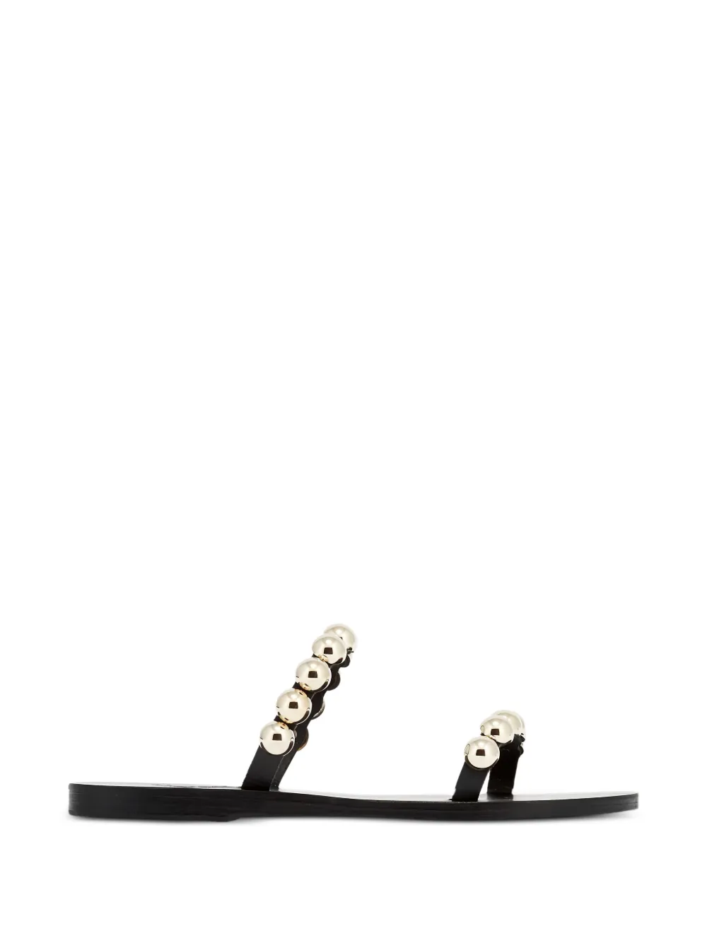 Ancient Greek Sandals Lambri leren sandalen Zwart