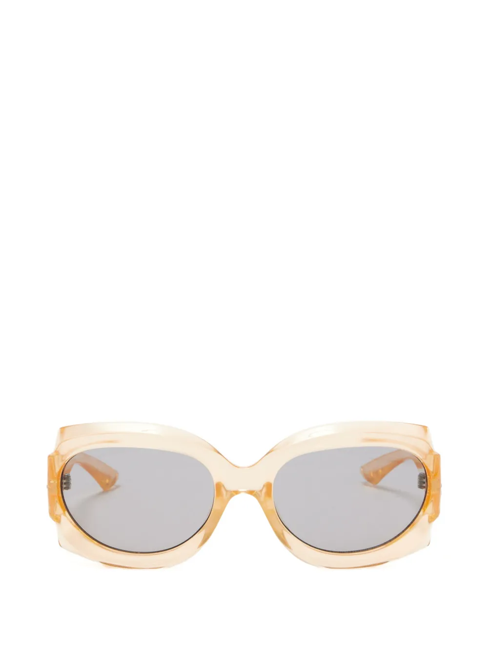 Le Specs Loveliness Oval-frame Sunglasses In Orange