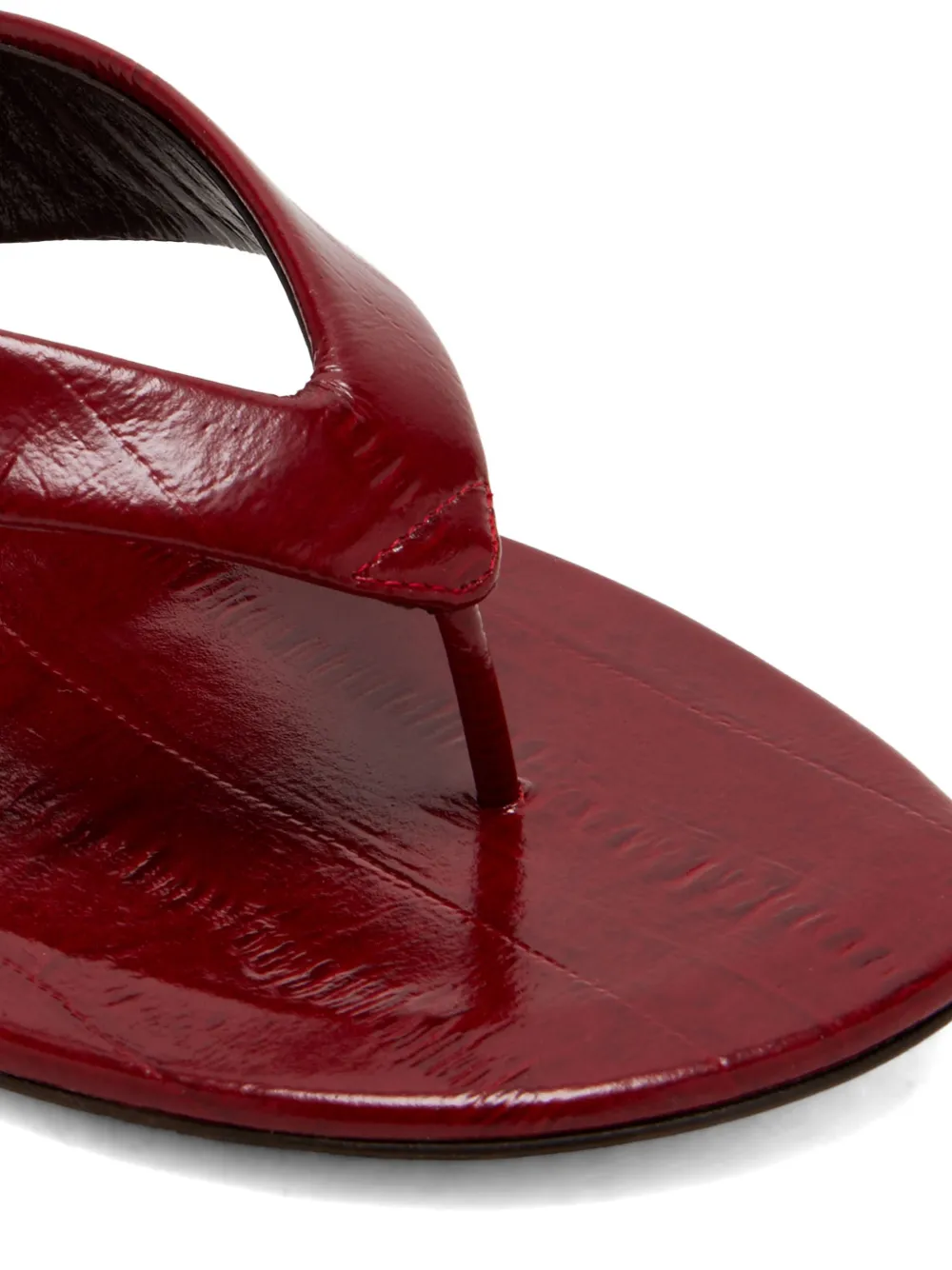 Le Monde Beryl leather wedge sandals Rood