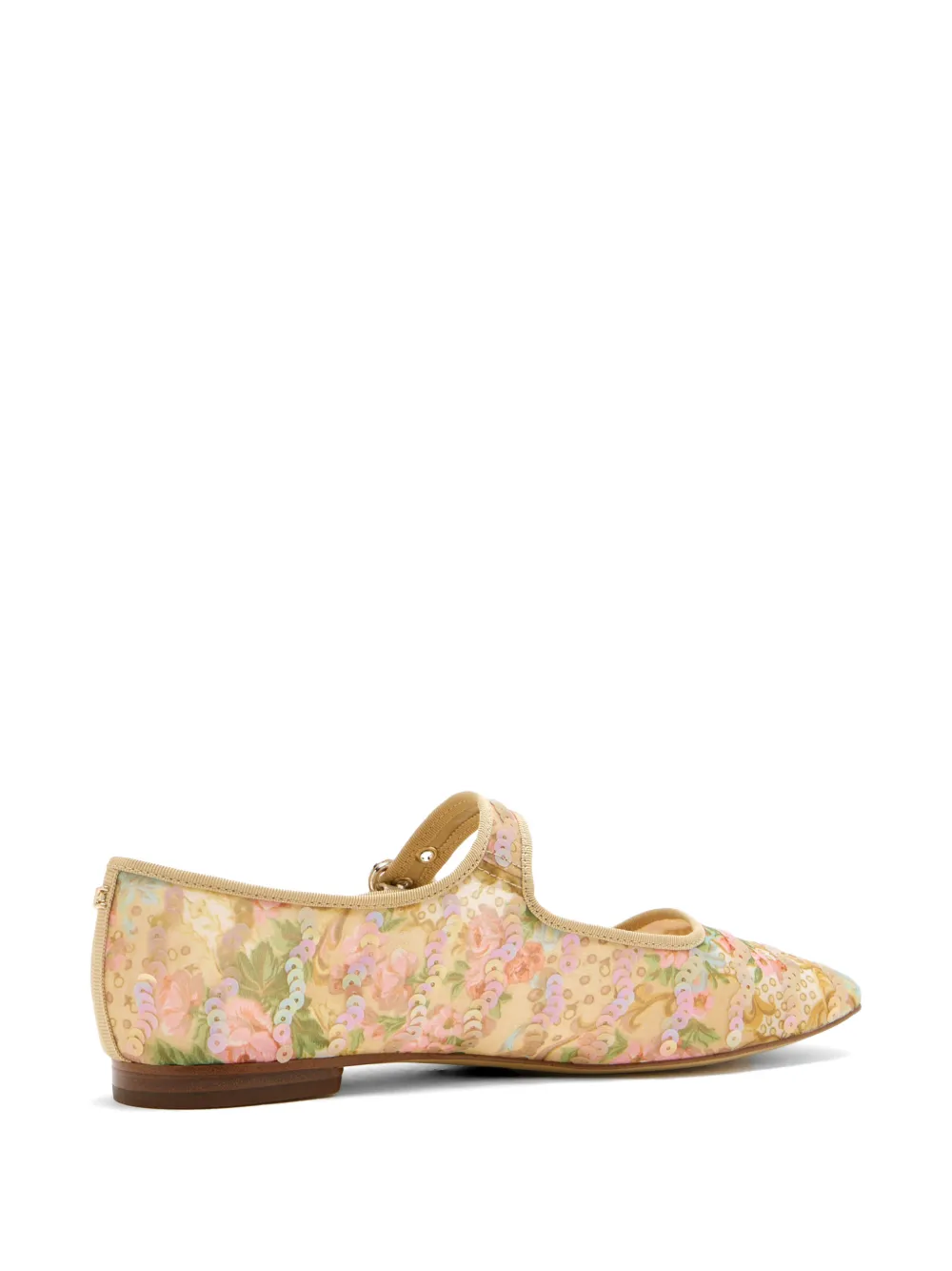 Sam Edelman floral sequins ballet flats Beige