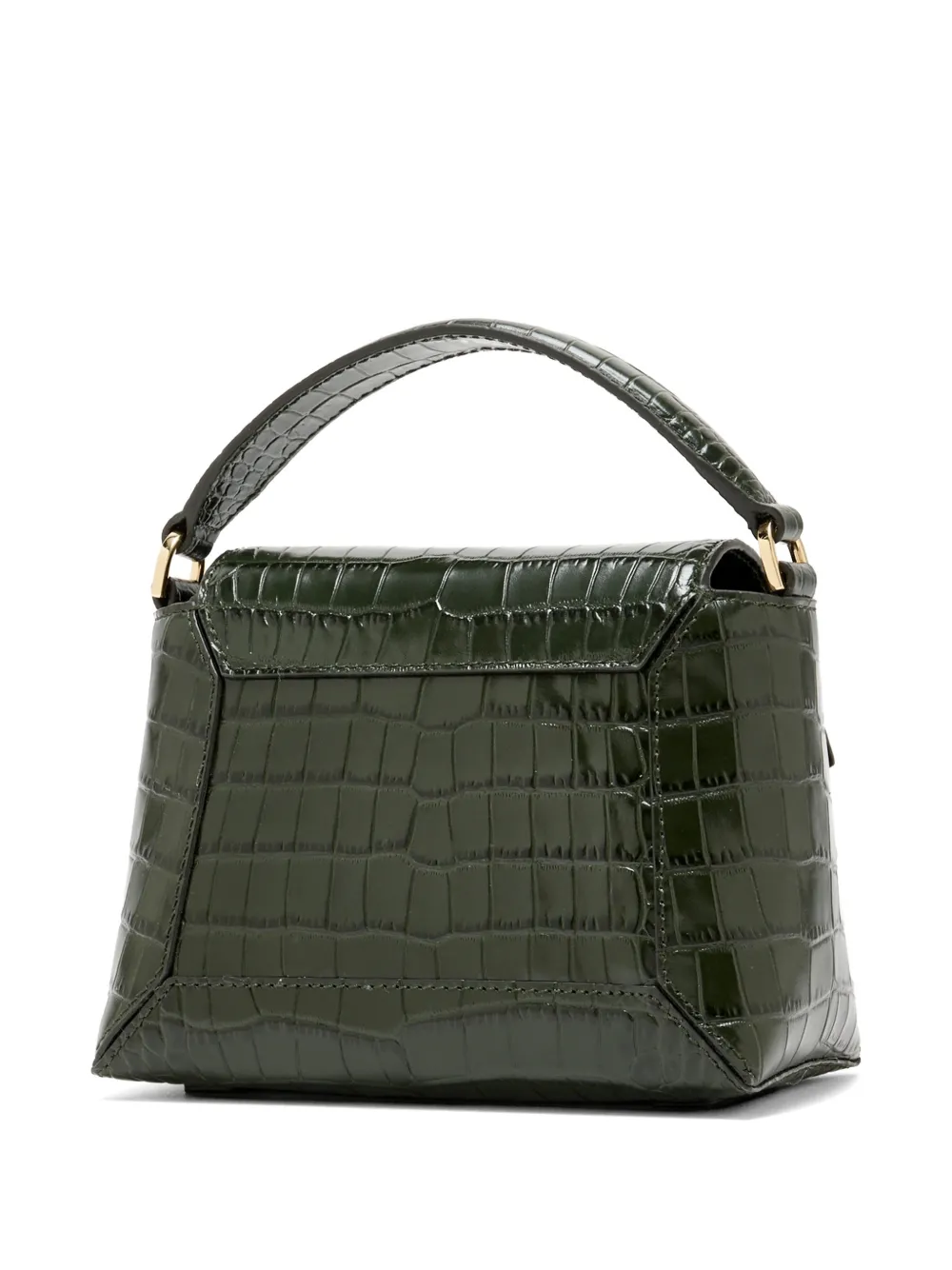 Strathberry croc-effect Satchel Cross Body Bag | Green | FARFETCH