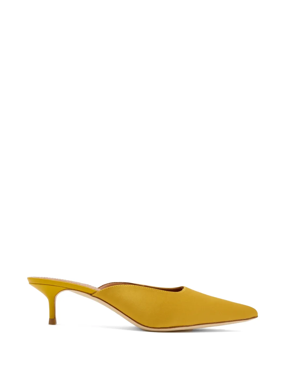 STAUD 50mm leather heeled mules - Giallo