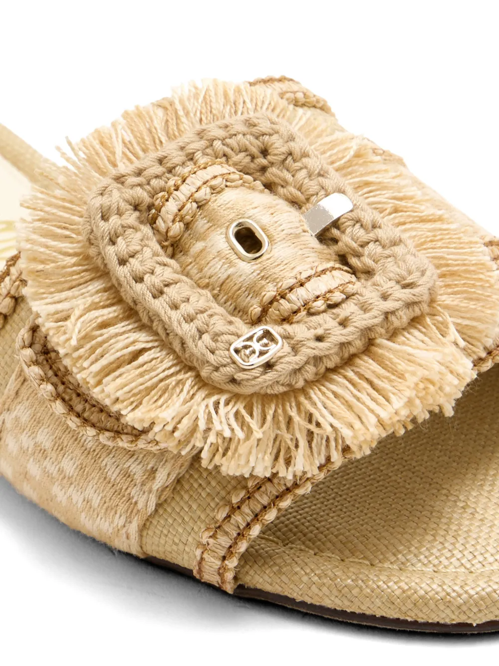 Sam Edelman tassel buckle sandals Beige