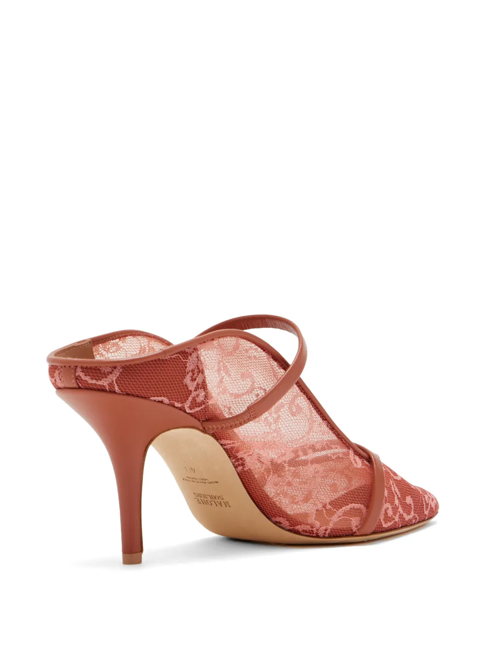 Malone Souliers x Nojoud Alrumaihi Maureen leather-strap mules Roze