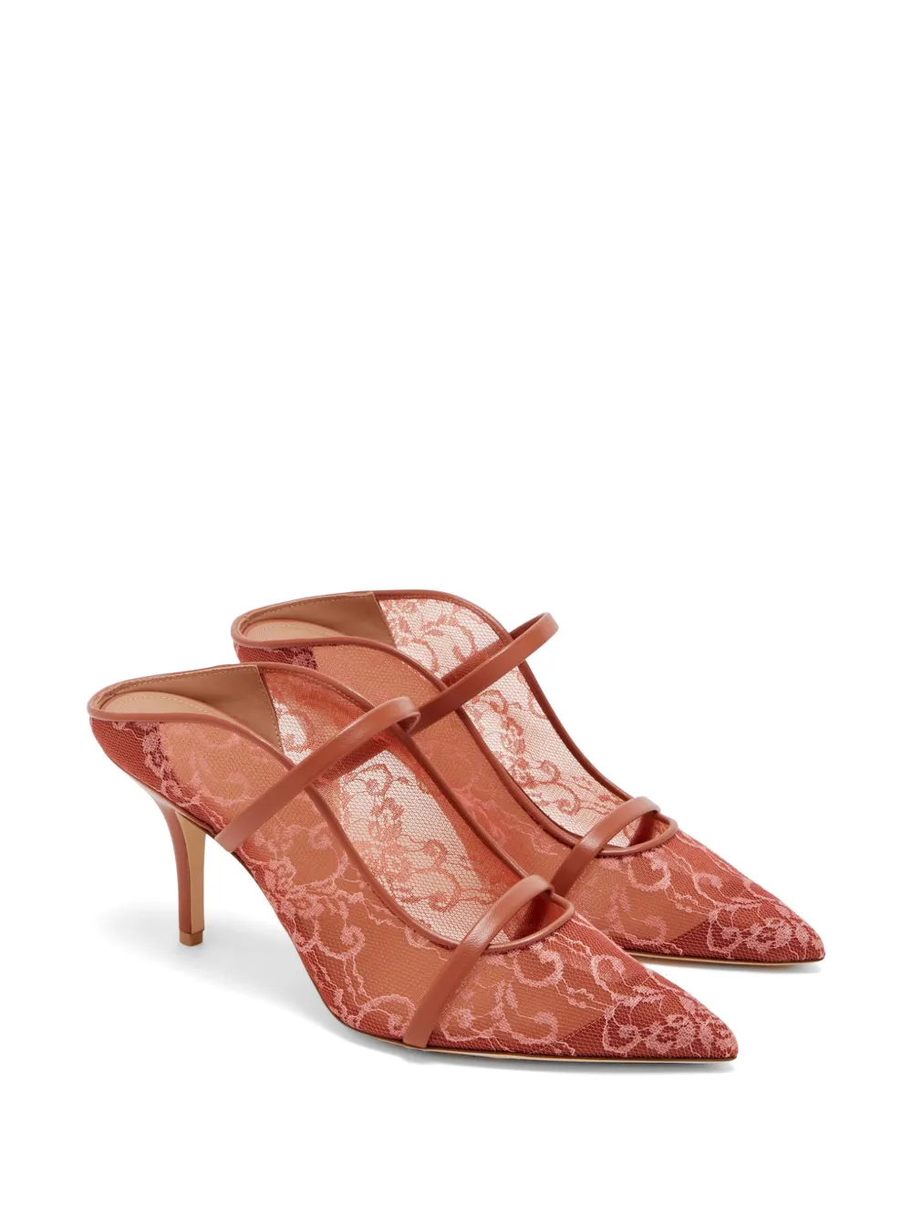 Malone Souliers x Nojoud Alrumaihi Maureen leather-strap mules Roze