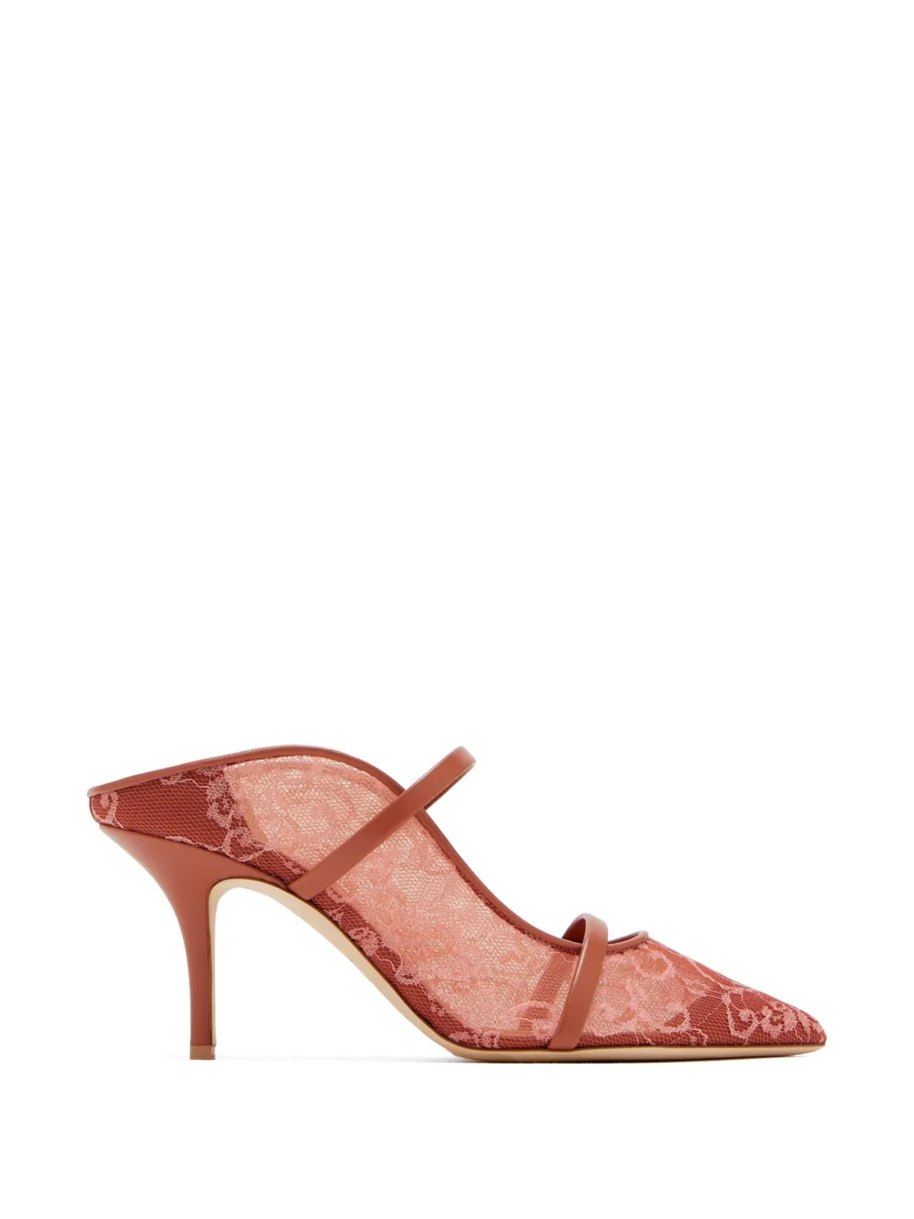 Malone Souliers x Nojoud Alrumaihi Maureen leather-strap mules - Pink