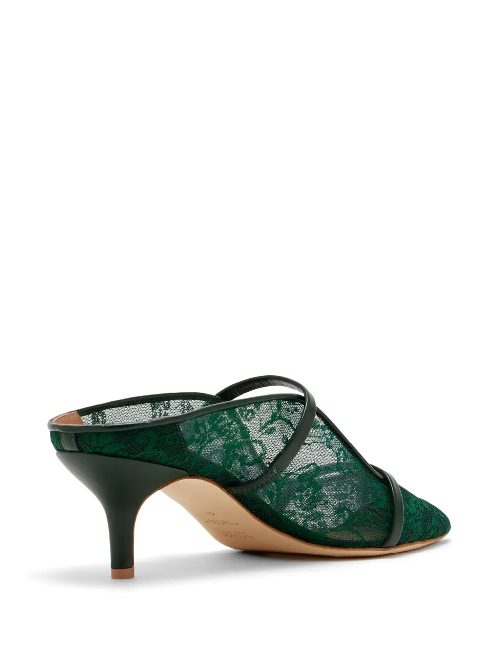 Malone Souliers x Nojoud Alrumaihi Maureen leather-strap mules Groen