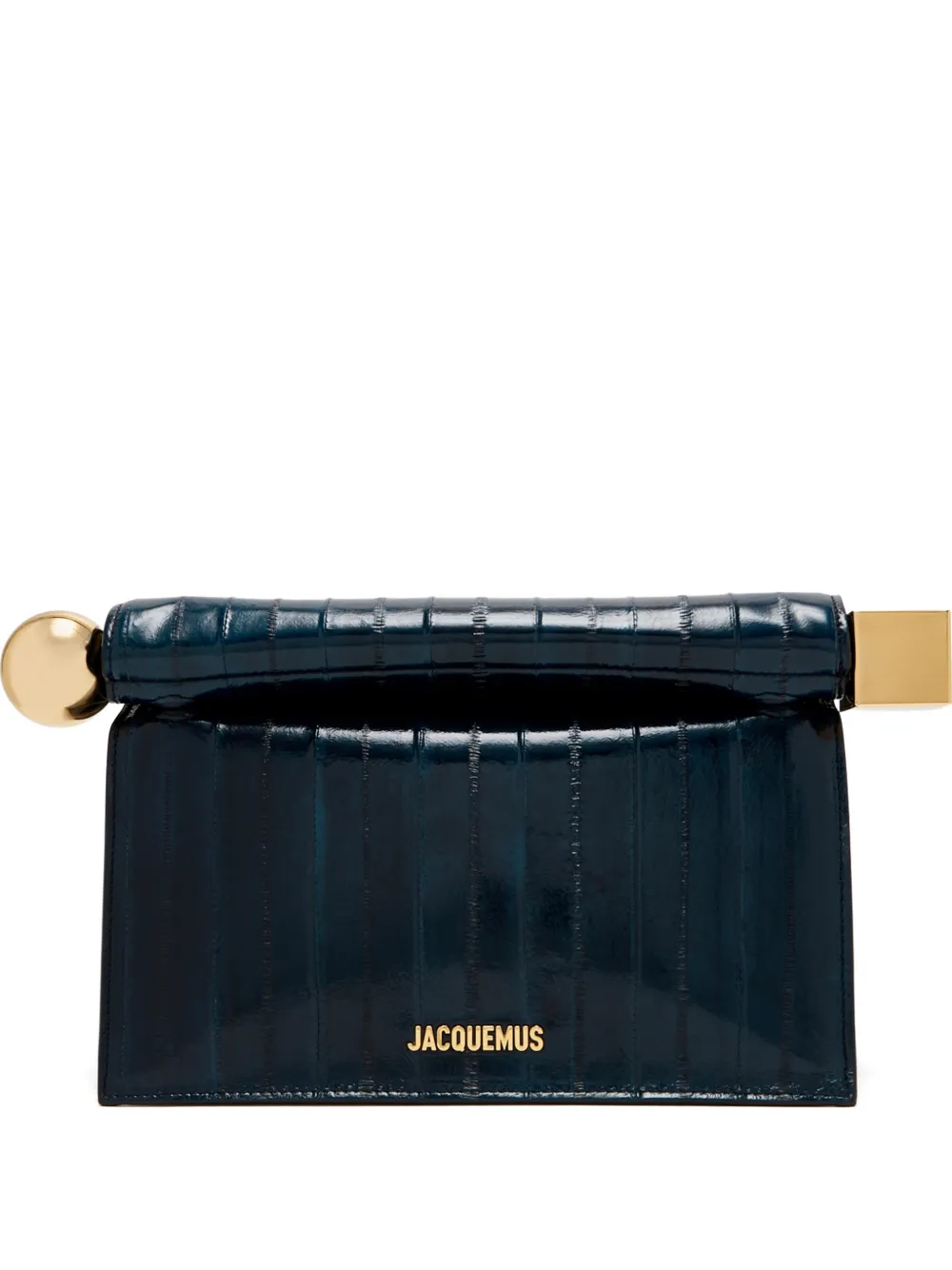 Jacquemus metallic leather satchel - Blu