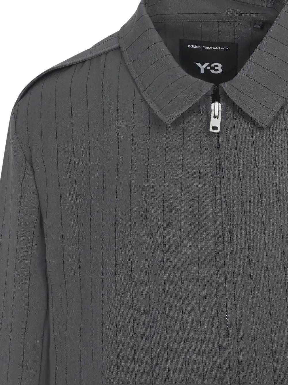 Y-3 Shirtjack met krijtstreep Grijs