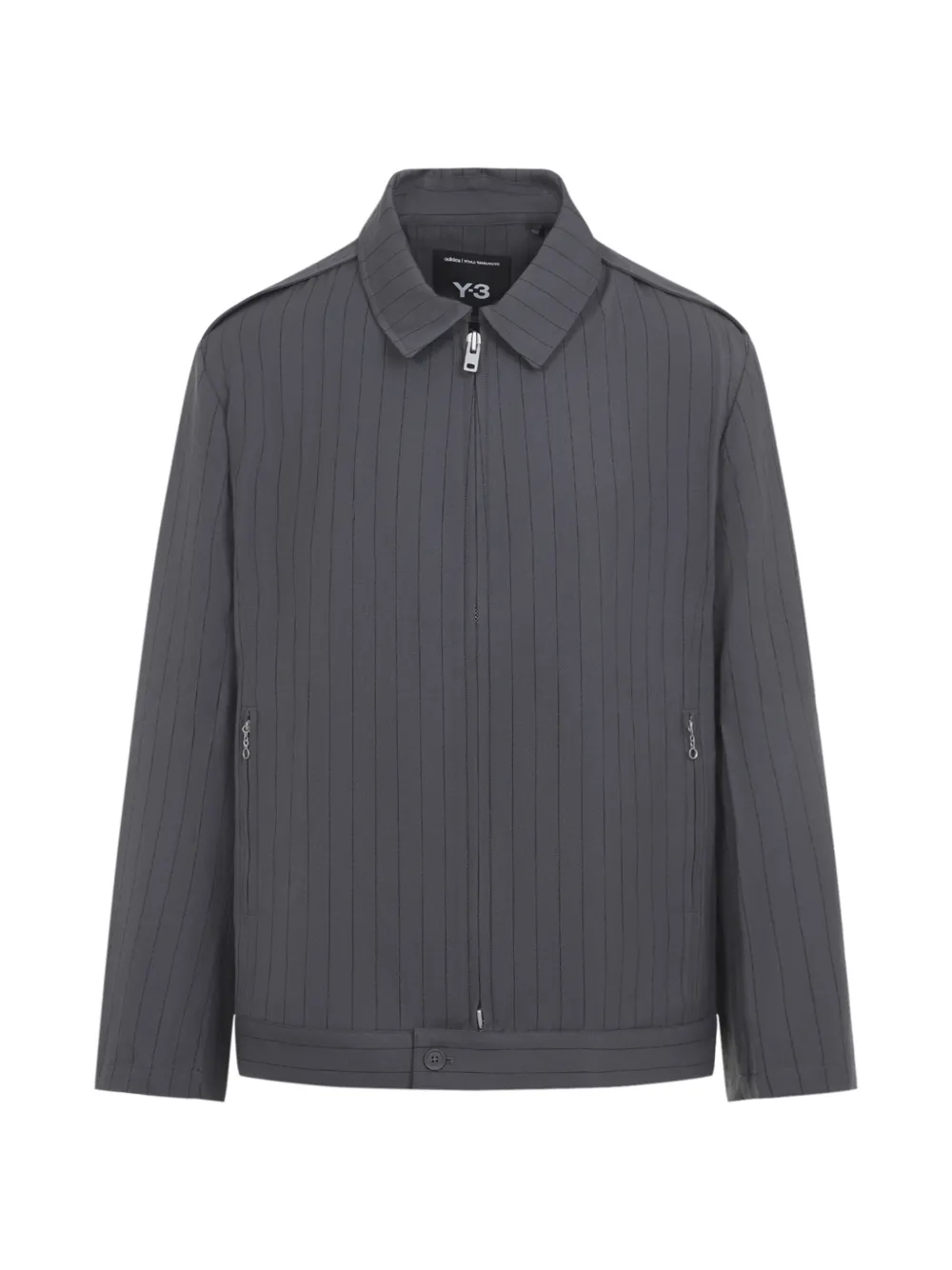 Y-3 pinstriped overshirt - Grigio