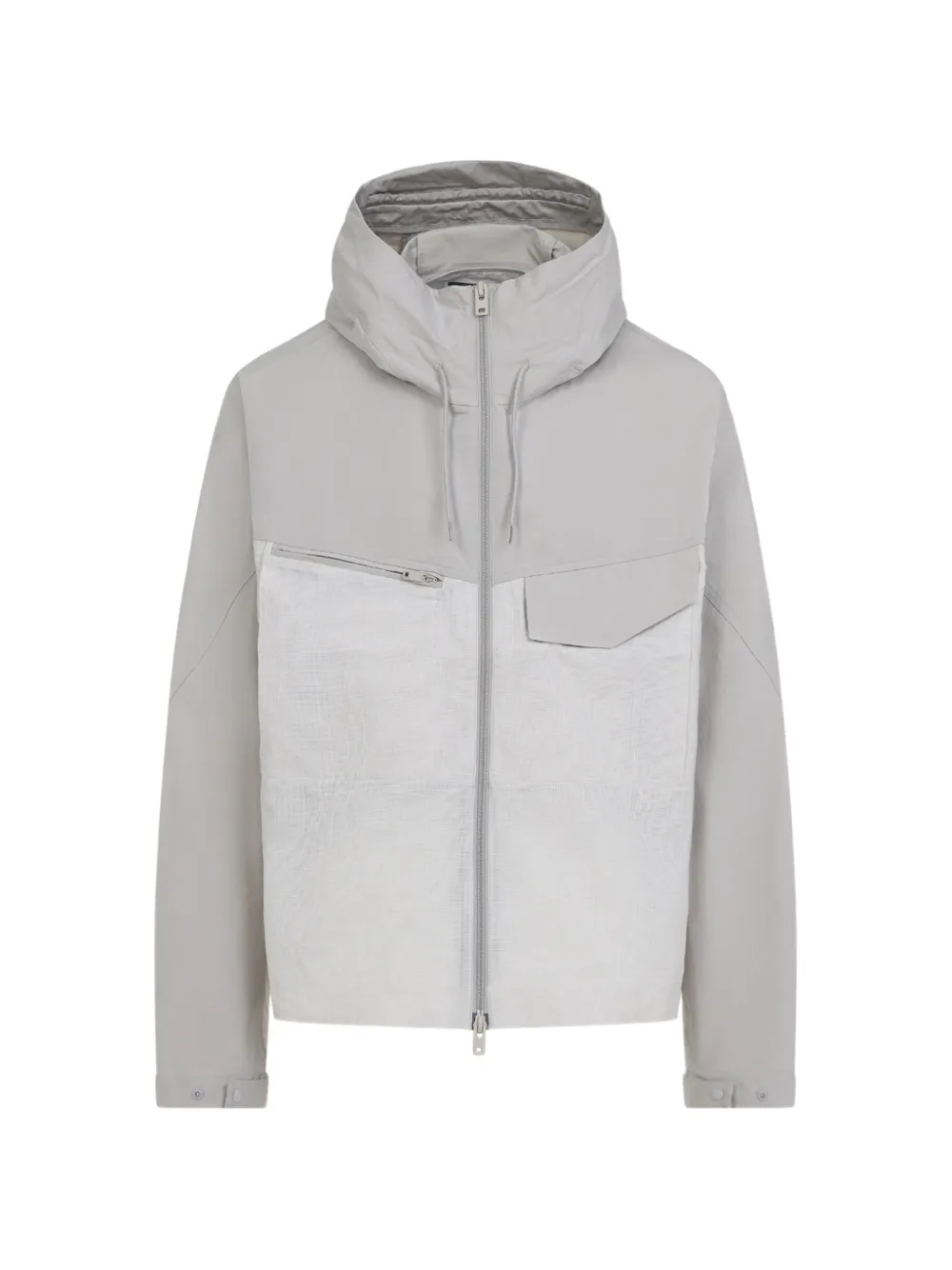 Y-3 panelled hooded jacket - Marrone