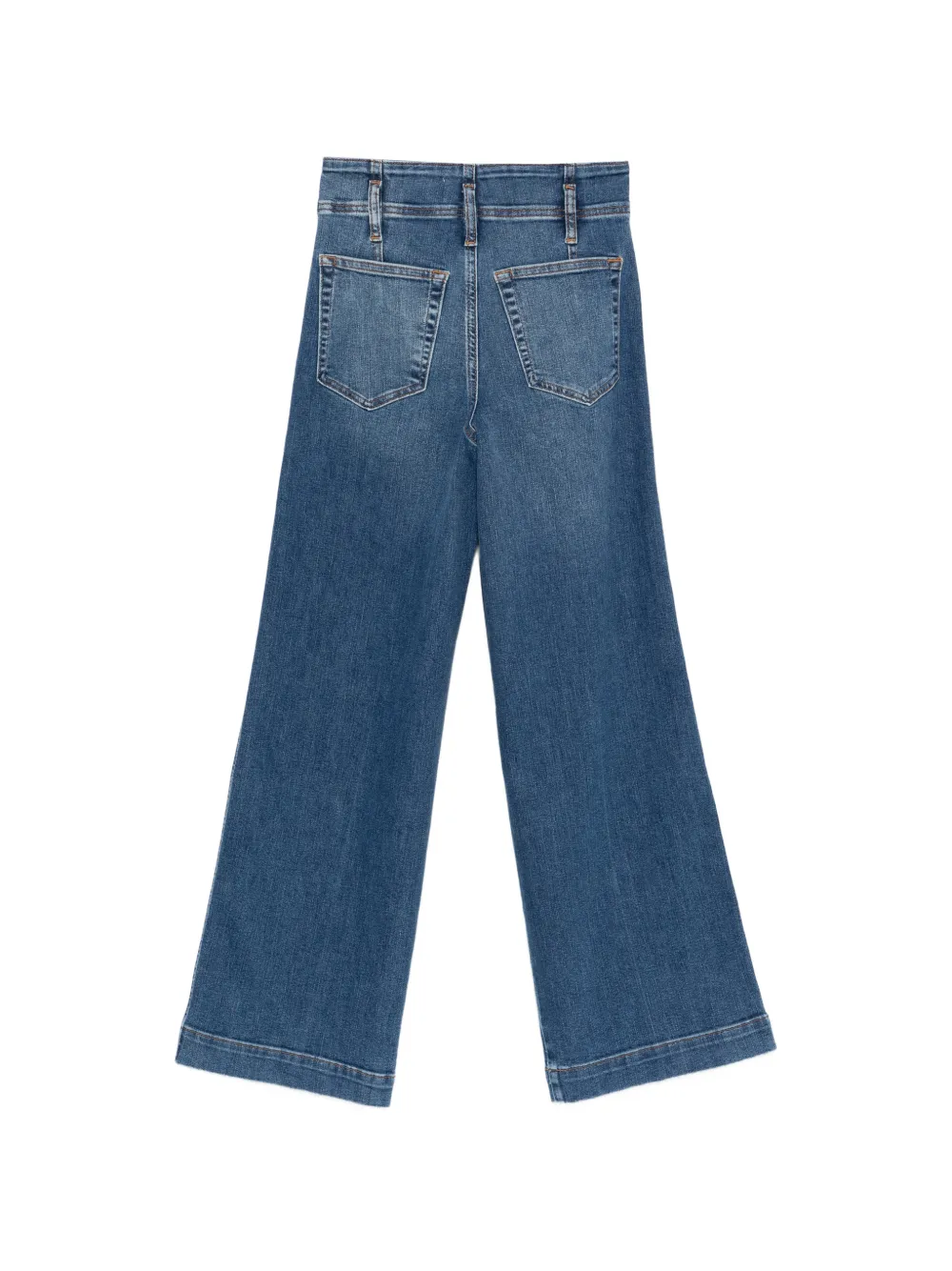 FRAME The Seamed jeans met dubbele knoop Blauw