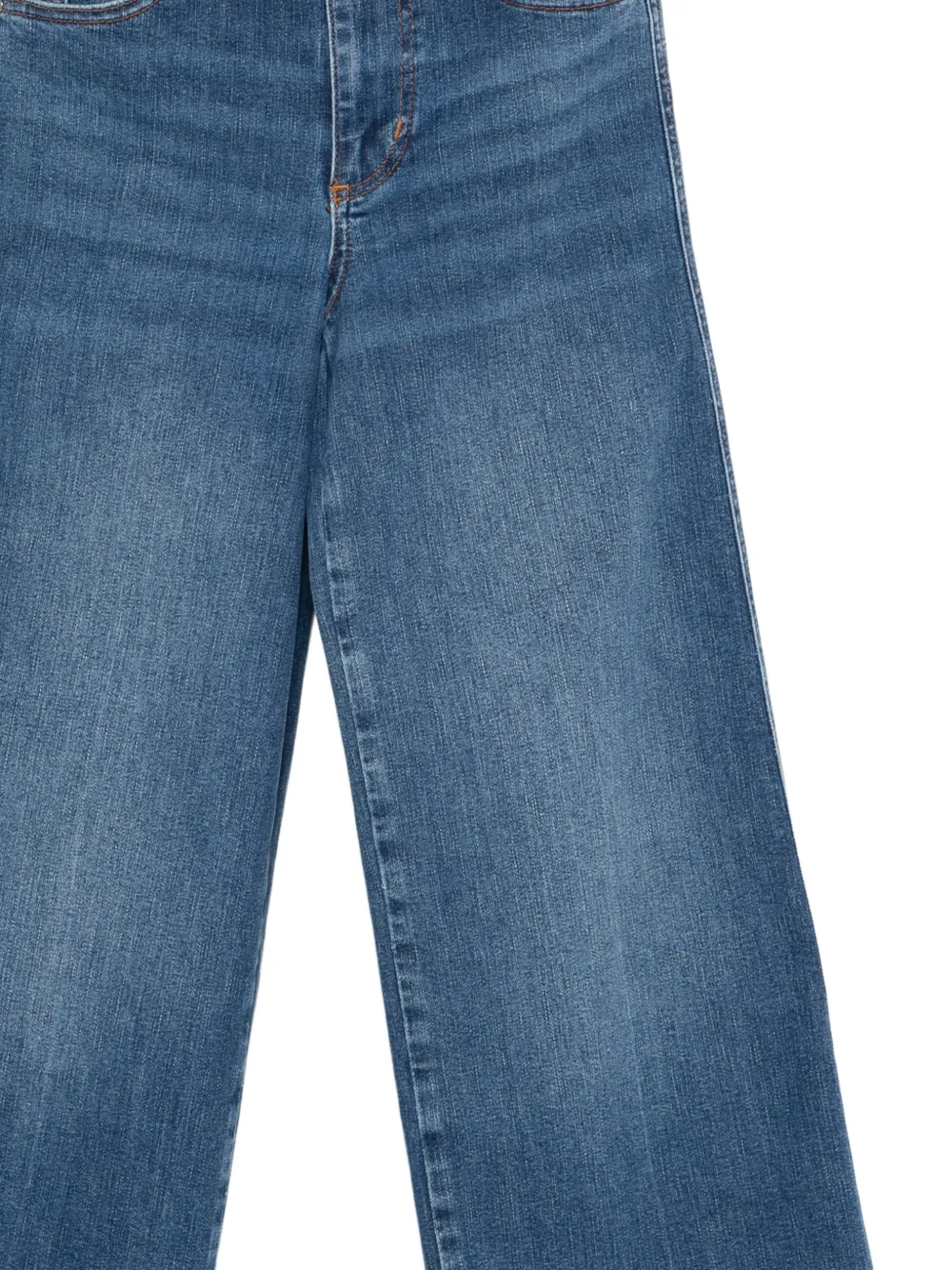 FRAME The Seamed jeans met dubbele knoop Blauw