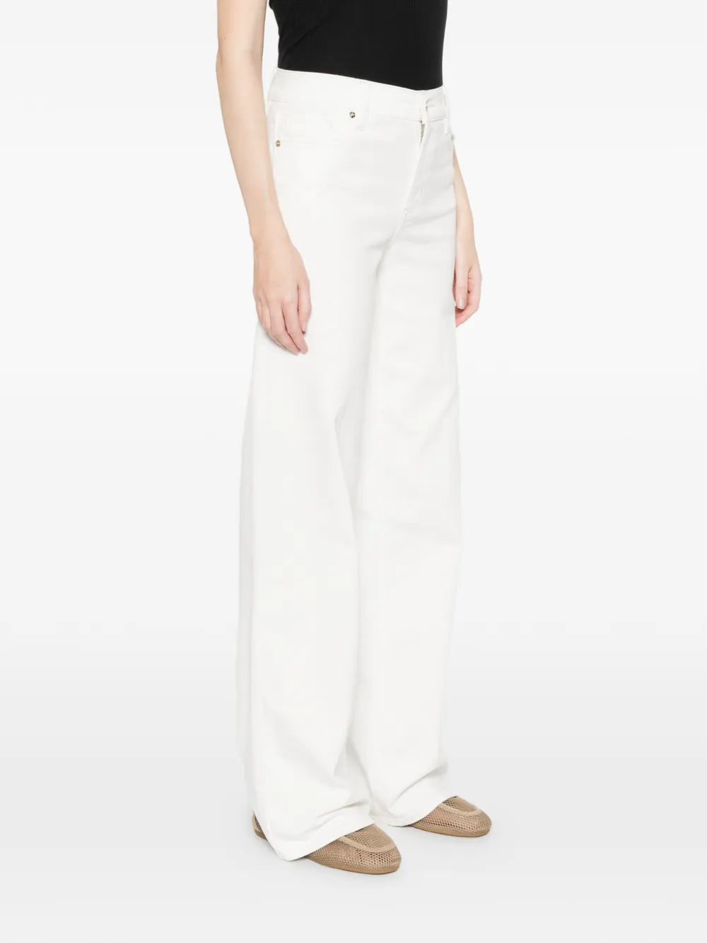  Frame Palazzo Jeans - White 