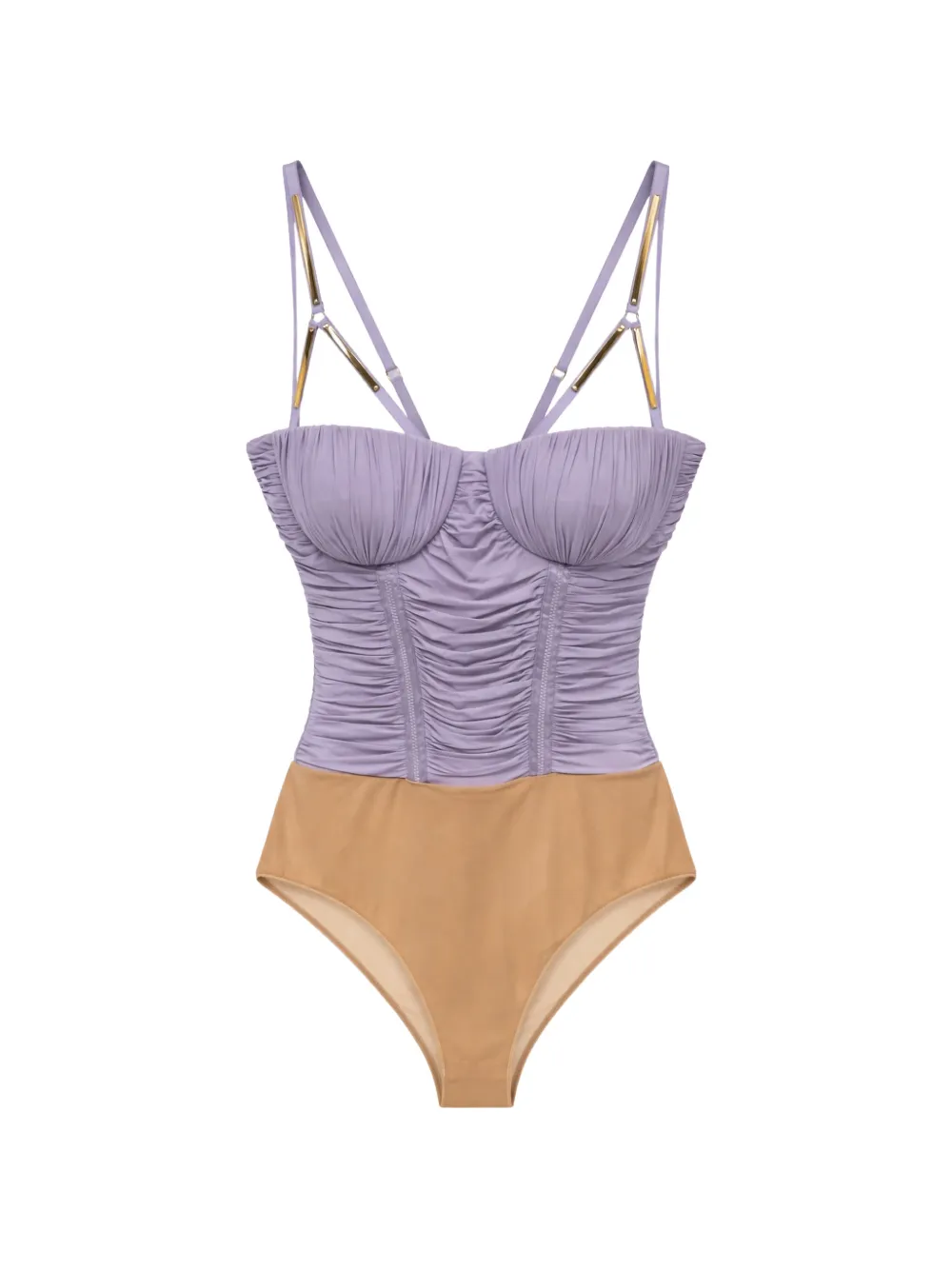Elisabetta Franchi ruched strap bodysuit - Viola
