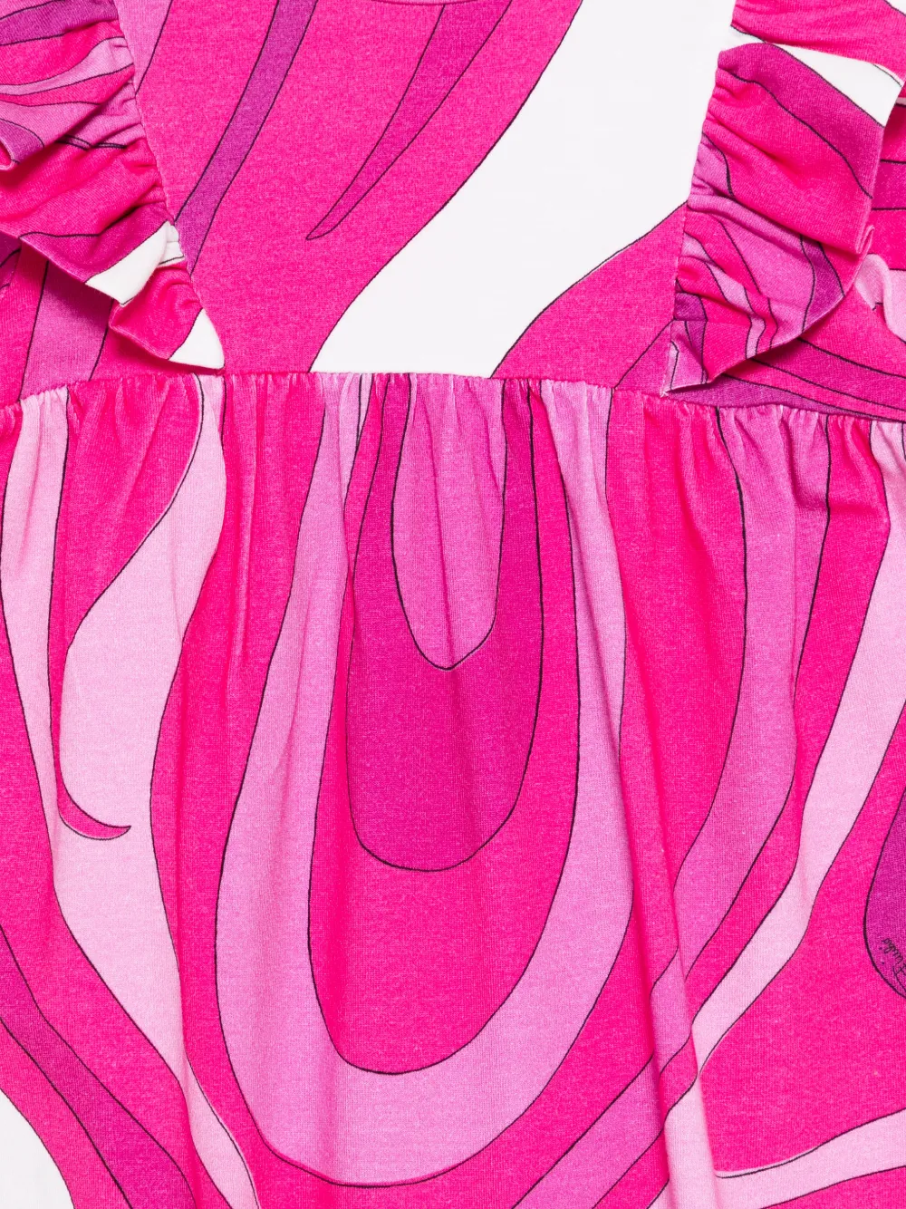  Pucci Junior Ruffled Patterned Babygrow Set - Pink 