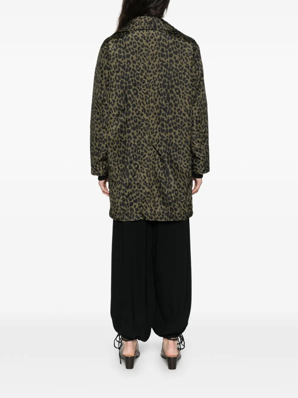 Animal-Print Overcoat