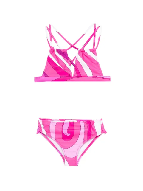 PUCCI Junior strappy graphic-print bikini