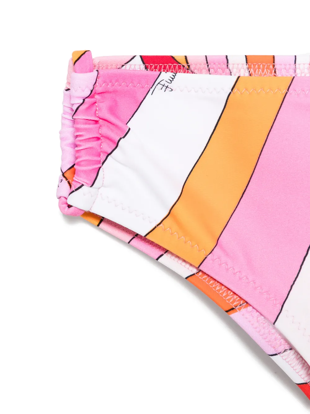  Pucci Junior Striped Cross-strap Bikini - Pink 