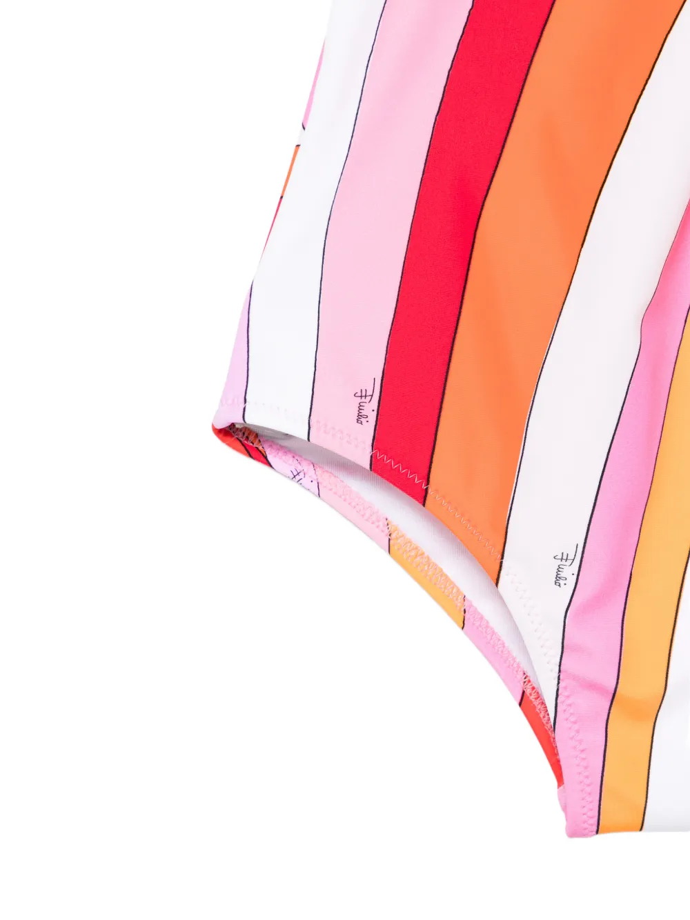  Pucci Junior Striped Swimsuit - Pink 