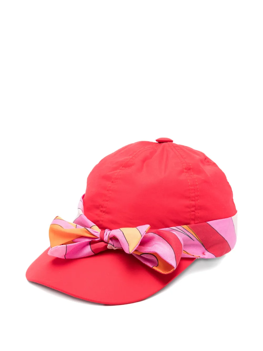 PUCCI Junior bow printed hat - Rosso