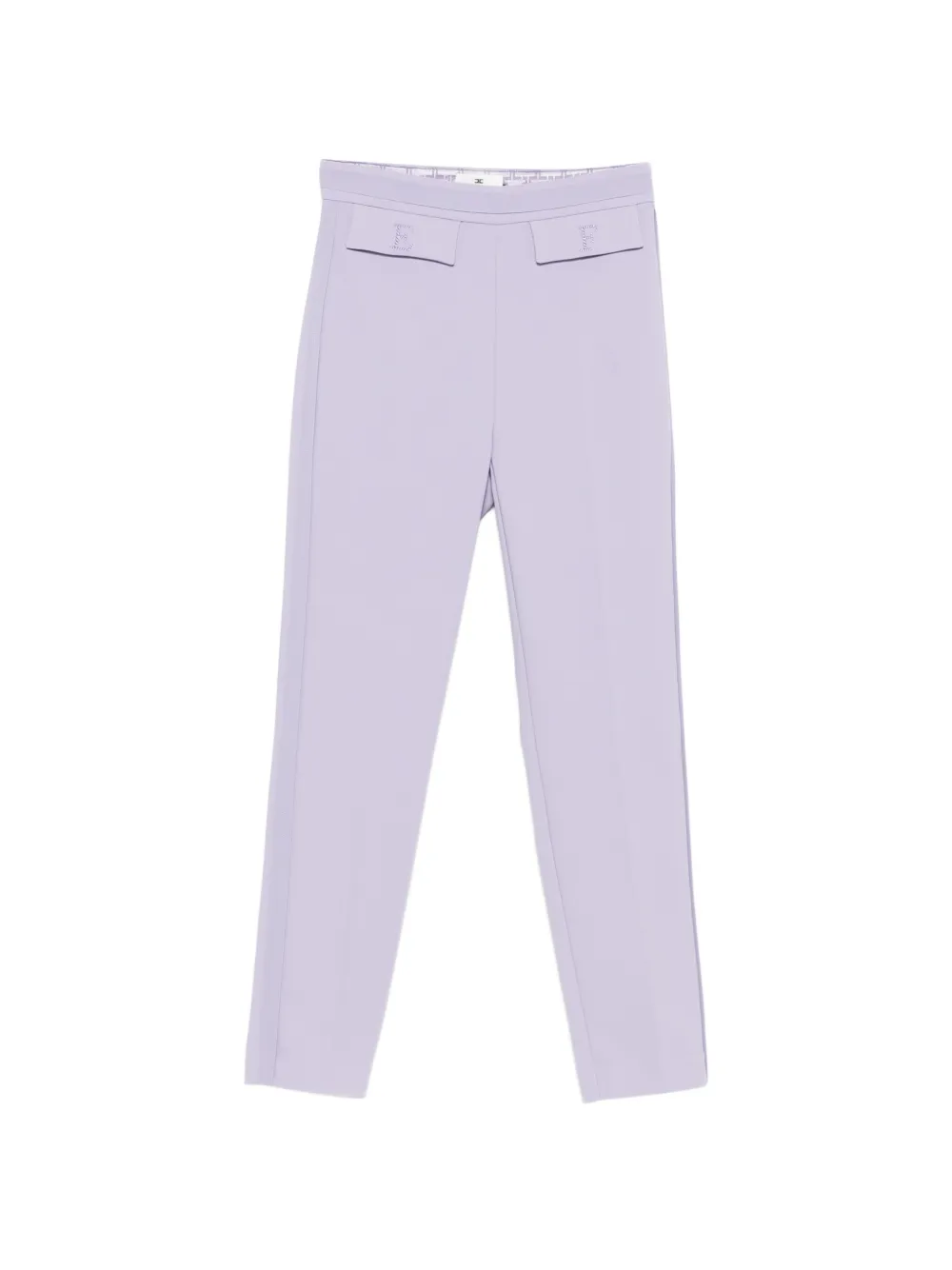 Elisabetta Franchi logo-detail trousers - Viola
