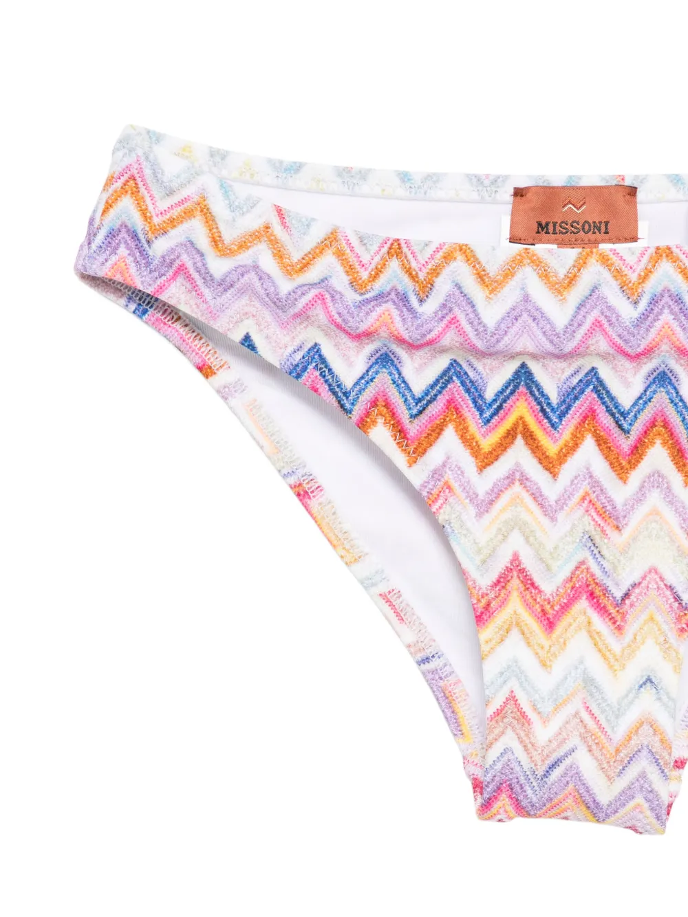  Missoni Kids Ruffled Chevron Bikini - White 