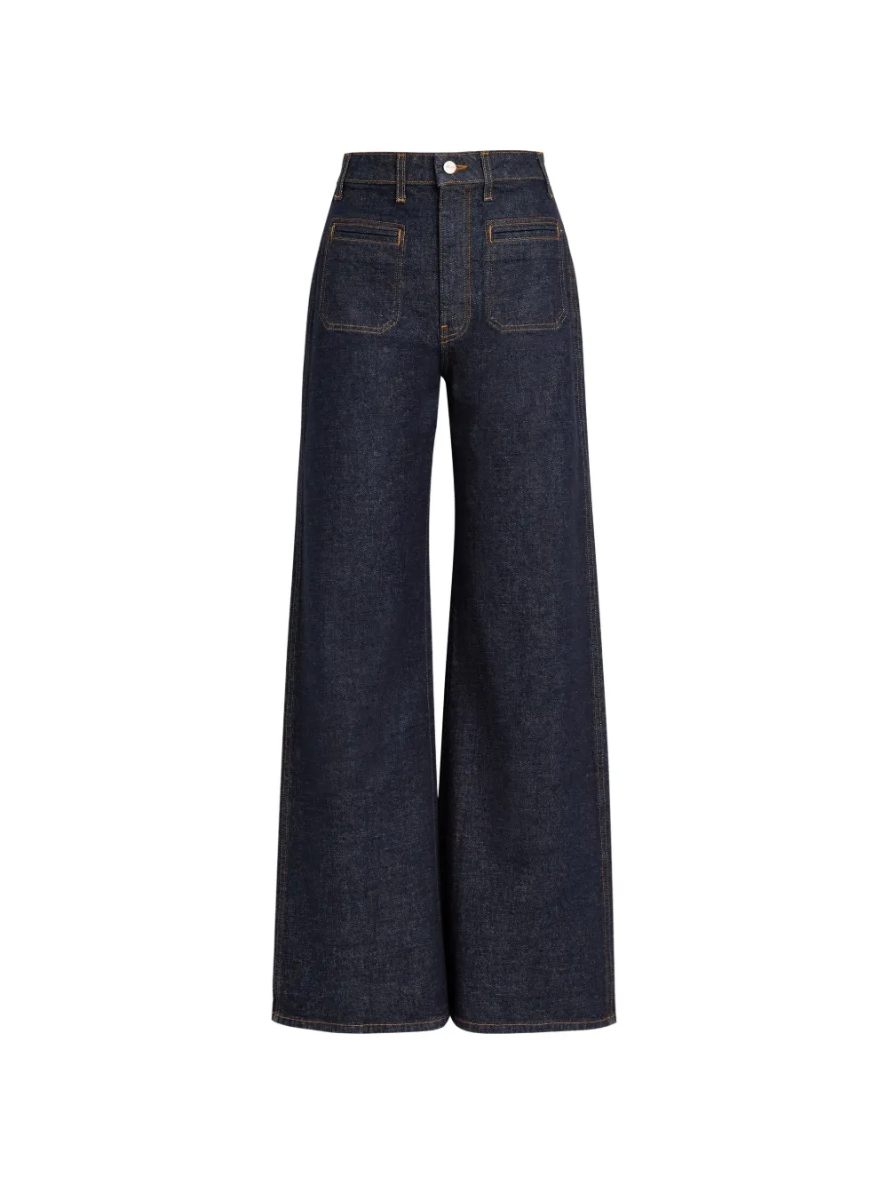KHAITE Delmonico patch pocket wide-leg jeans - Blu