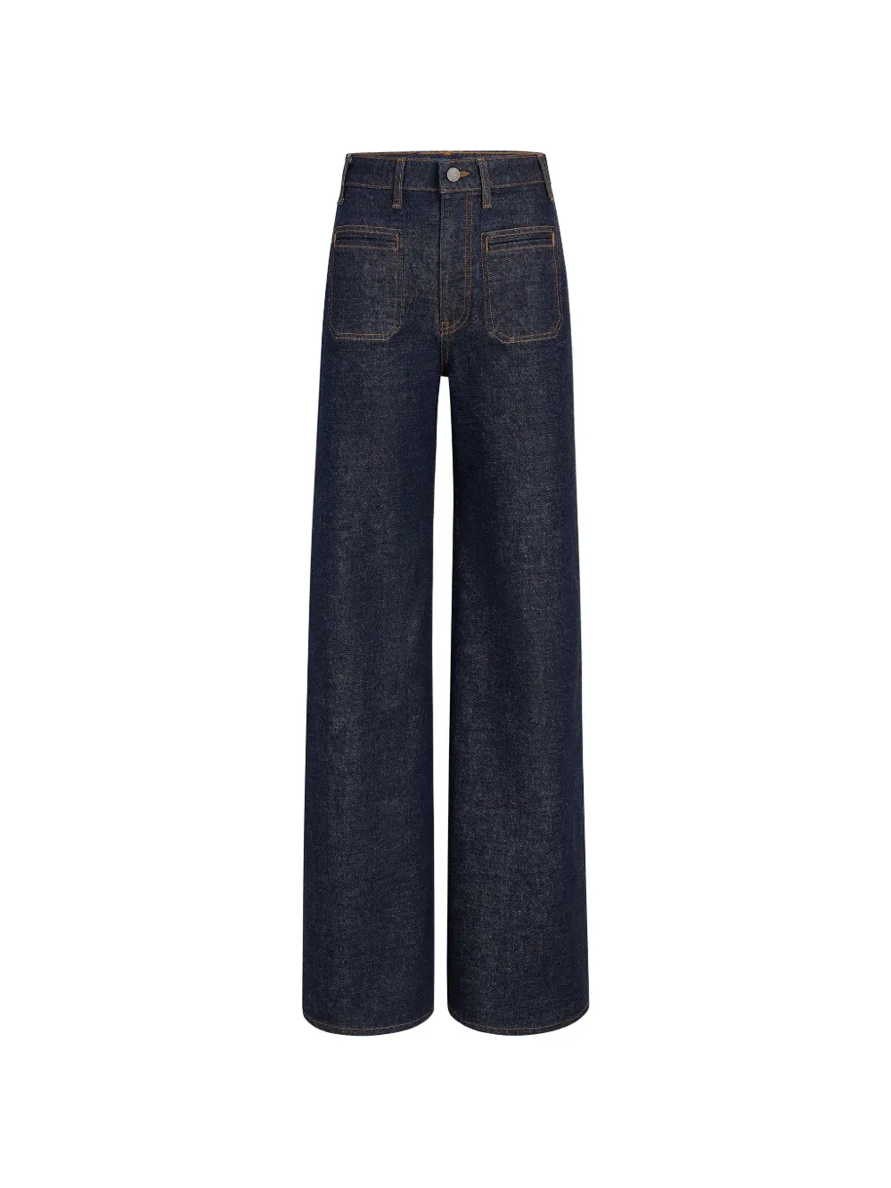 KHAITE Delmonico patch pocket wide-leg jeans - Blu