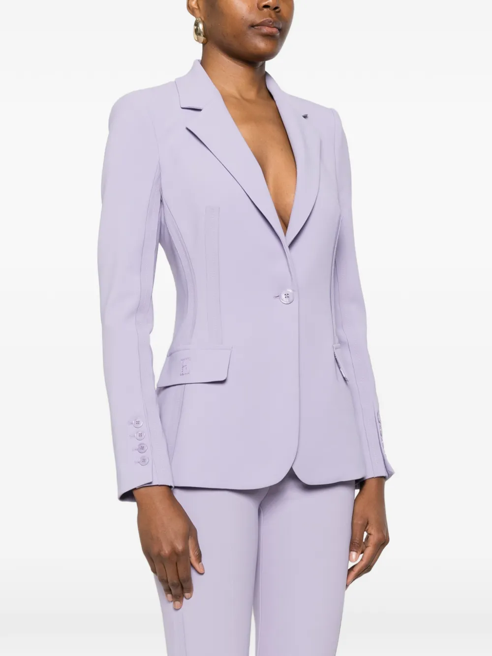  Elisabetta Franchi Button-embellished Blazer - Purple 