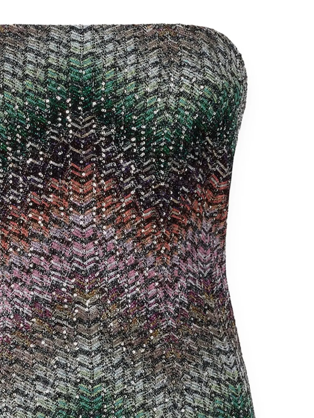 Missoni Mini-jurk verfraaid met pailletten en zigzag-patroon Blauw