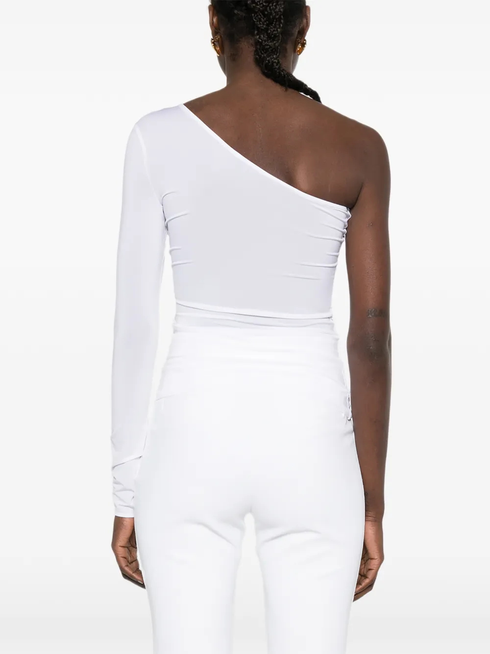 Elisabetta Franchi Asymmetrische geknoopte top Wit