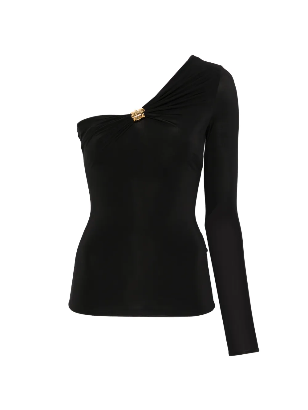 Elisabetta Franchi one-shoulder knot top - Nero