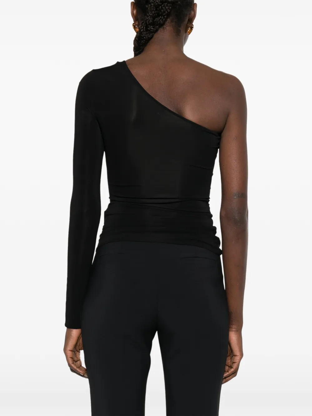 Elisabetta Franchi Asymmetrische geknoopte top Zwart