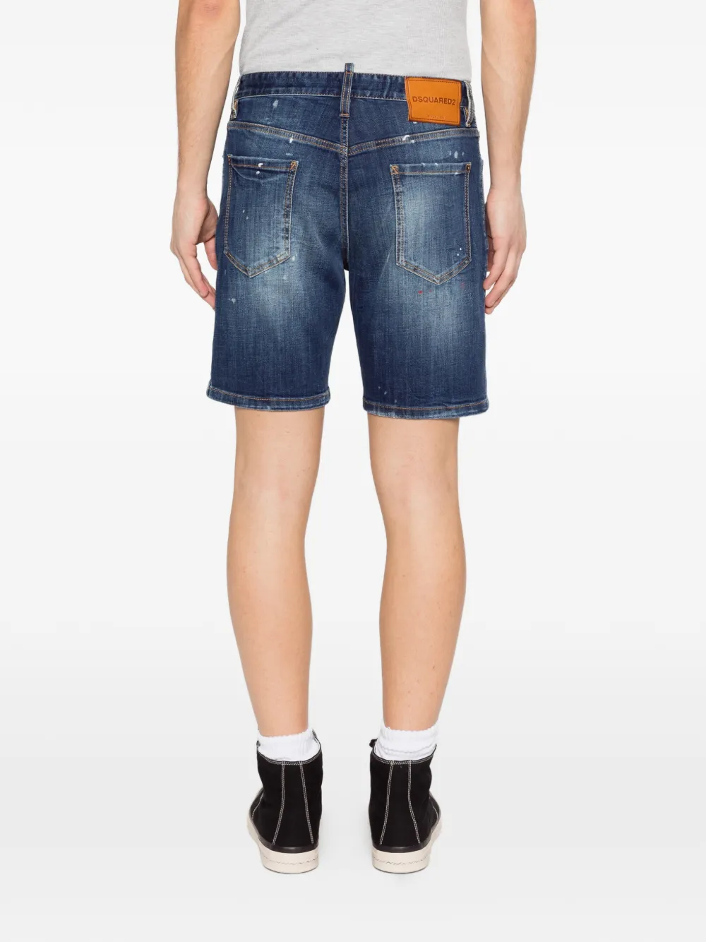 DSQUARED2 Gerafelde shorts Blauw