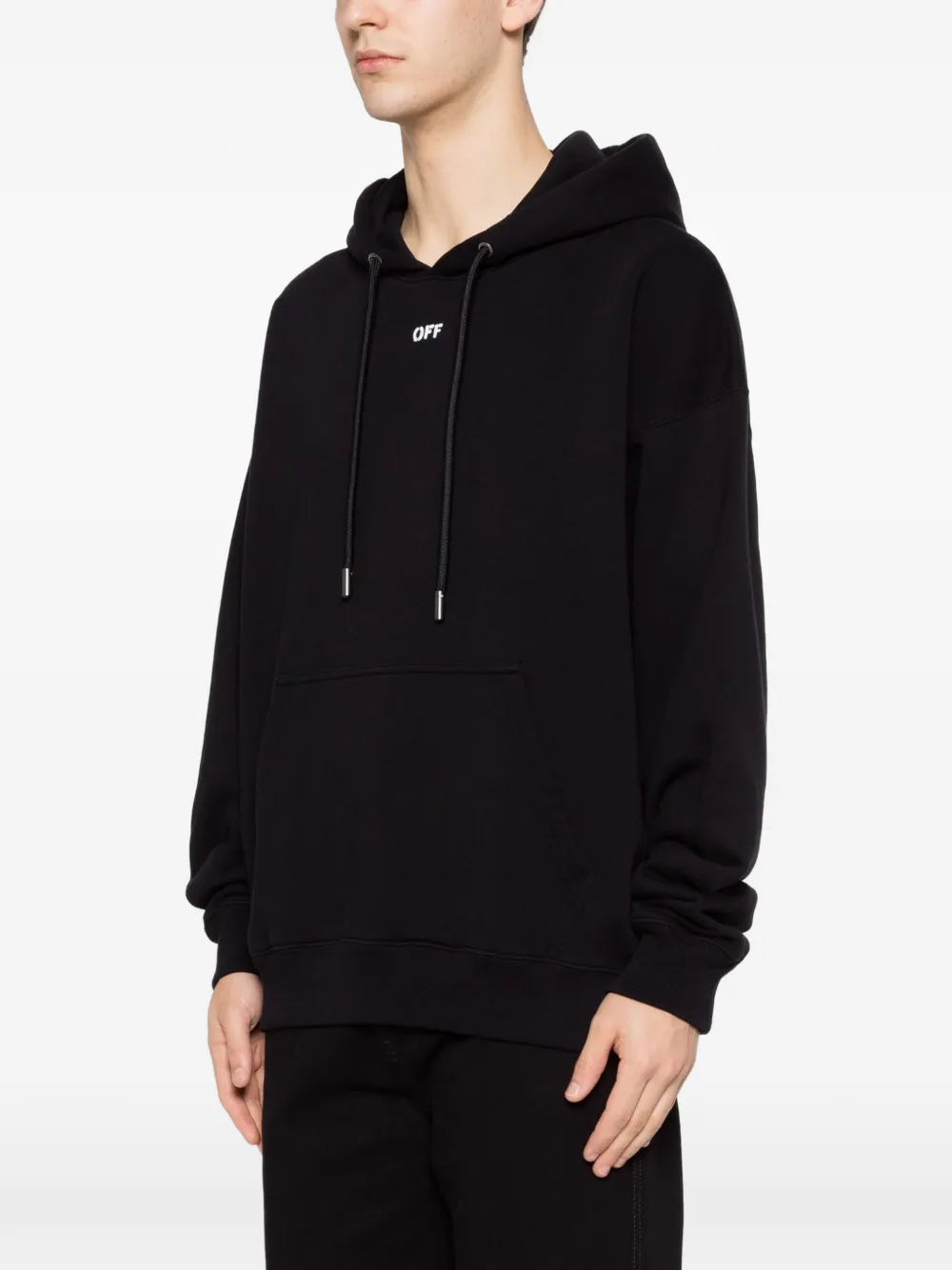 Off-White Hoodie met trekkoord Zwart