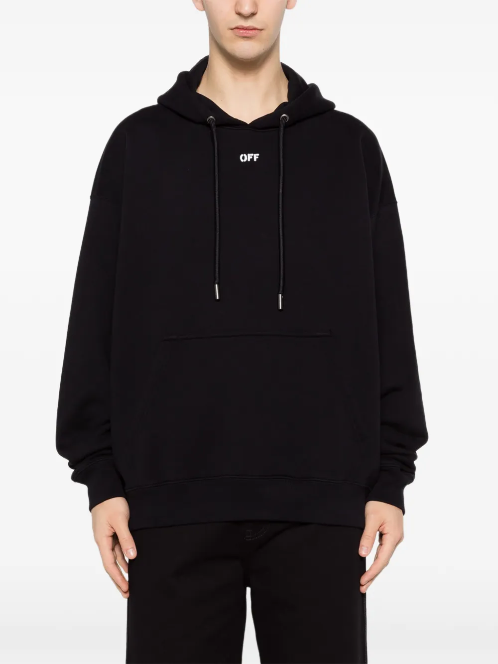 Off-White Hoodie met trekkoord Zwart