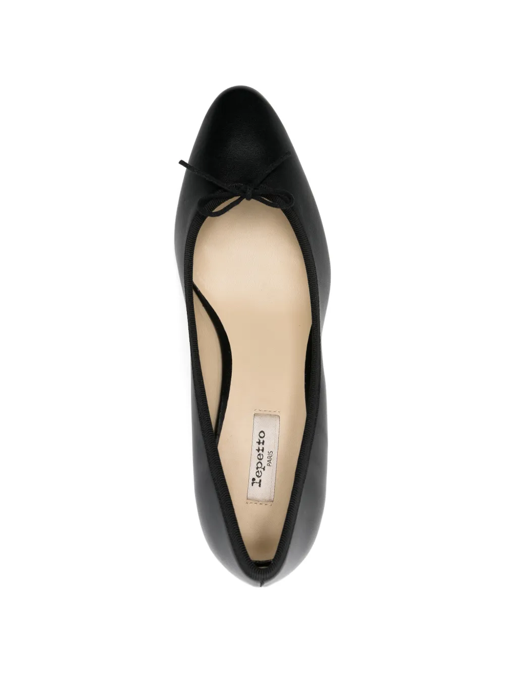 Repetto Cendrillon bow court heeled pumps Zwart